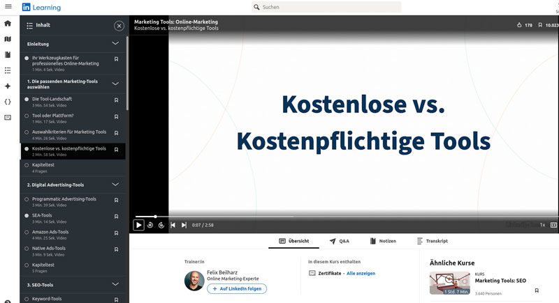 Linkedin Learning Erfahrung